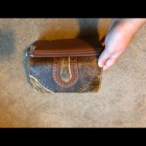 Western hair on wallet